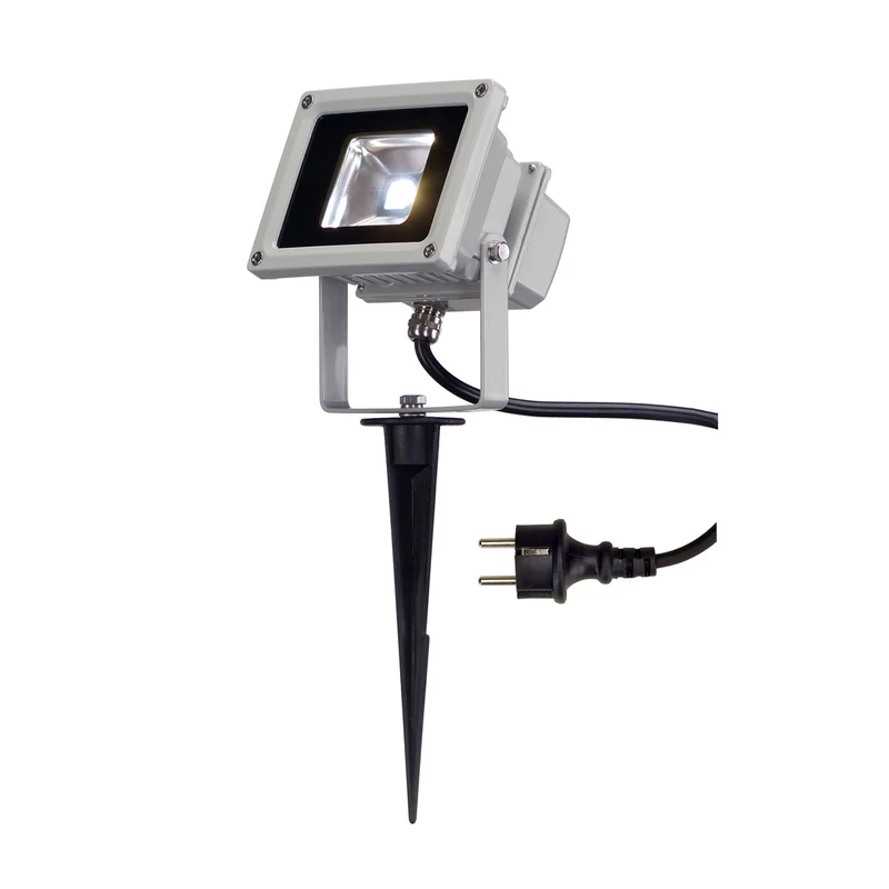SLV LED OUTDOOR BEAM, silbergrau, 10W, weiss, 100°, IP65