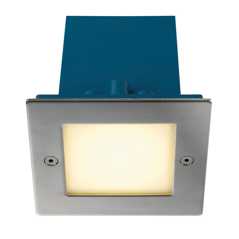 SLV FRAME OUTDOOR 16 LED Wand- einbauleuchte, quadratisch, Edelstahl, warmweiss