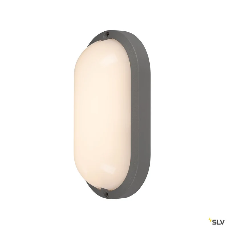 SLV TERANG 2 XL SENSOR, Wand- und Deckenleuchte, oval, anthrazit, 3000K, IP44