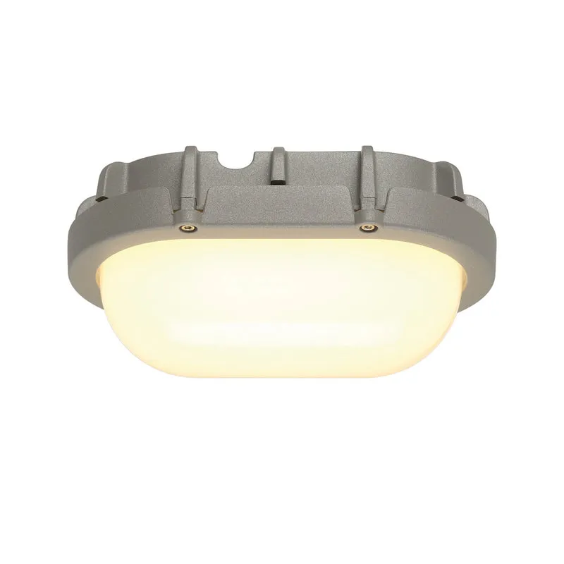 SLV TERANG Wand-und Deckenleuchte, oval, silber, 8W LED, 3000K