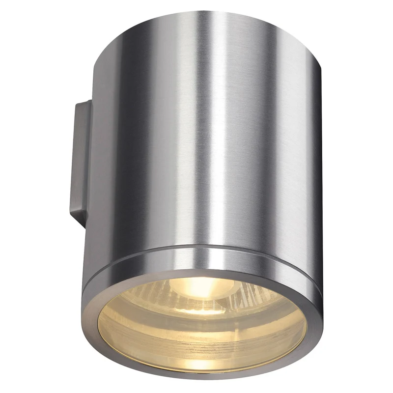 SLV ROX WALL OUT Wandleuchte, rund, alu brushed, ES111, max. 75W