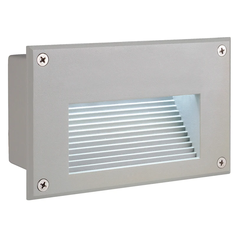 SLV BRICK LED DOWNUNDER Wandleuchte, rechteckig, silbergrau, weisse LED