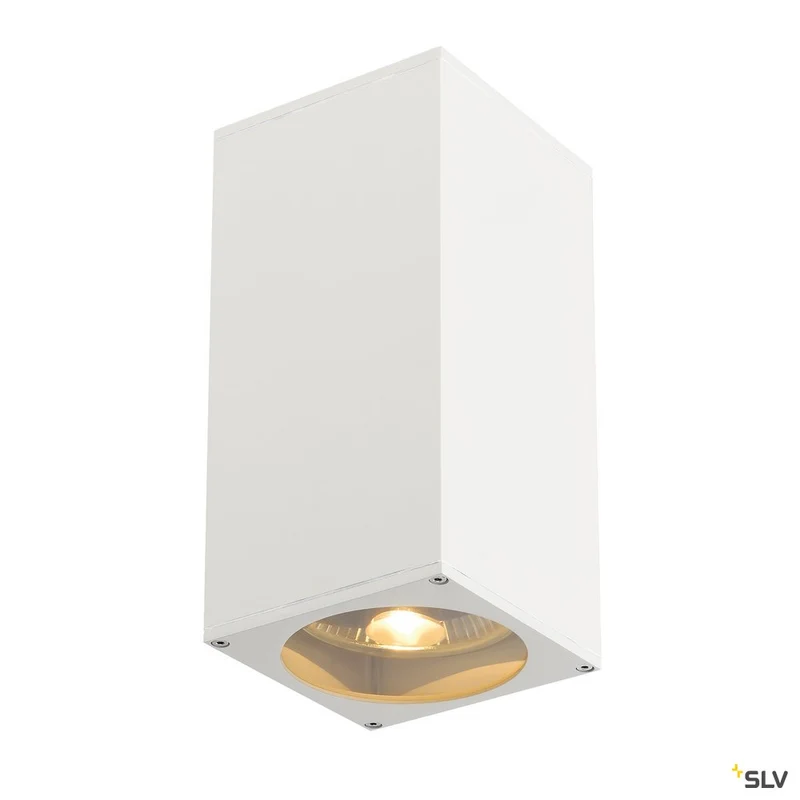 SLV BIG THEO UP/DOWN OUT Wandleuchte, eckig, weiss, ES111, max. 2x75W
