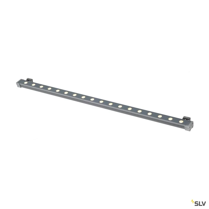 SLV GALEN LED PROFIL 100cm, silbergrau, 18x1W, warmweiss, IP65