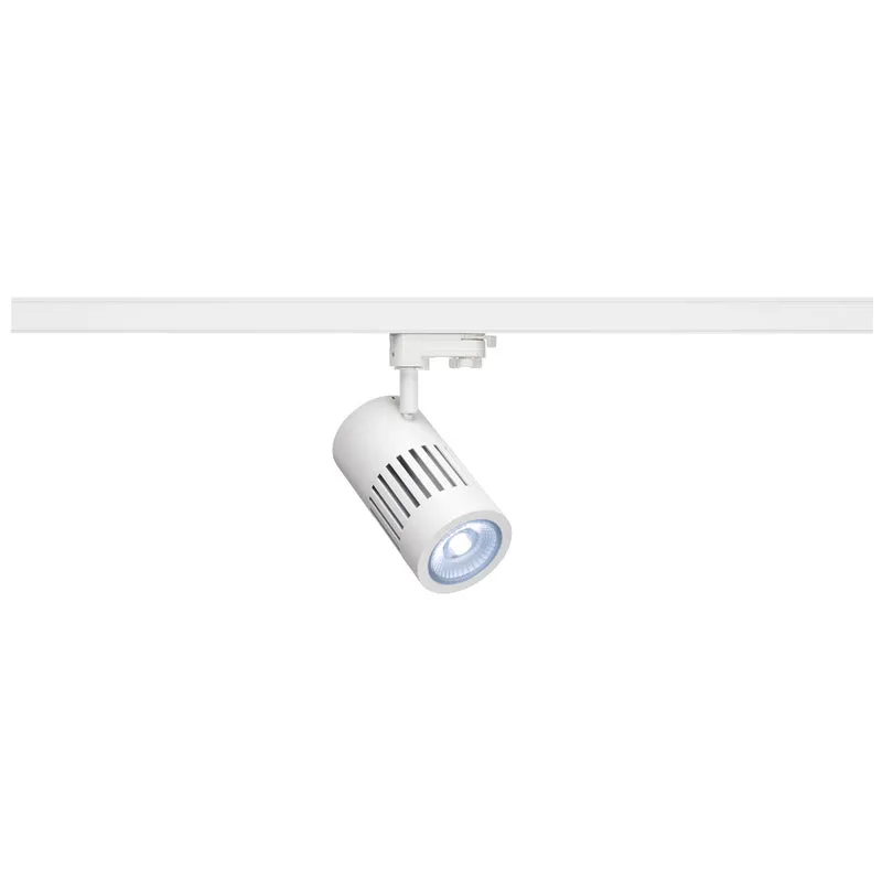 SLV STRUCTEC LED 30W, rund, weiss, 4000K, 60°, inkl. 3P.-Adapter