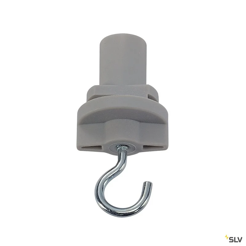 SLV 3P.-Adapter mit Haken für S-TRACK 3P.-Schiene, silber- grau