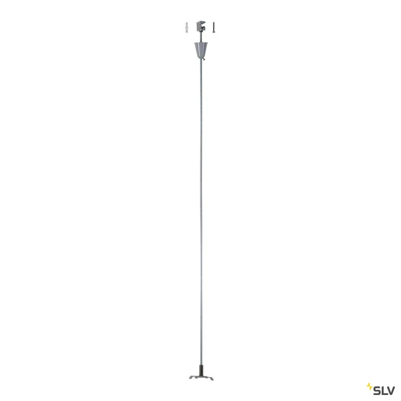 SLV Drahtseilabhängung-Set mit Stange für S-TRACK 3P.-Schie- ne, sibergrau, 100cm