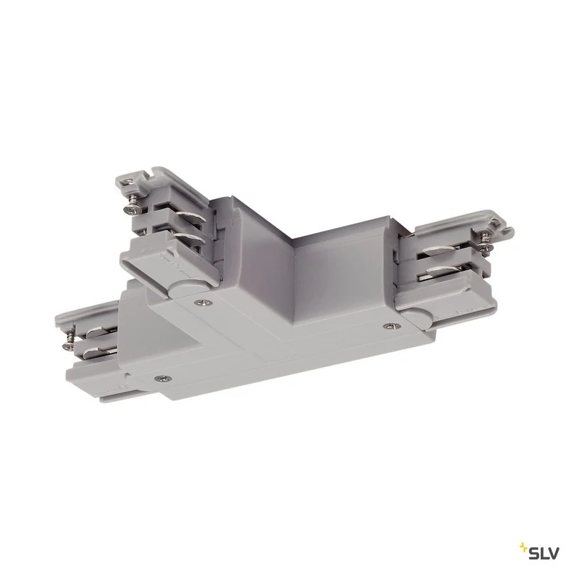 SLV T-Verbinder für S-TRACK 3P.- Schiene, Erde, R-Version, silbergrau
