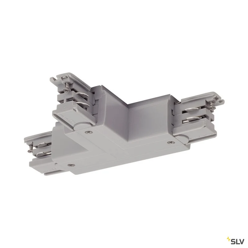 SLV T-Verbinder für S-TRACK 3P.- Schiene, Erde, L-Version, silbergrau
