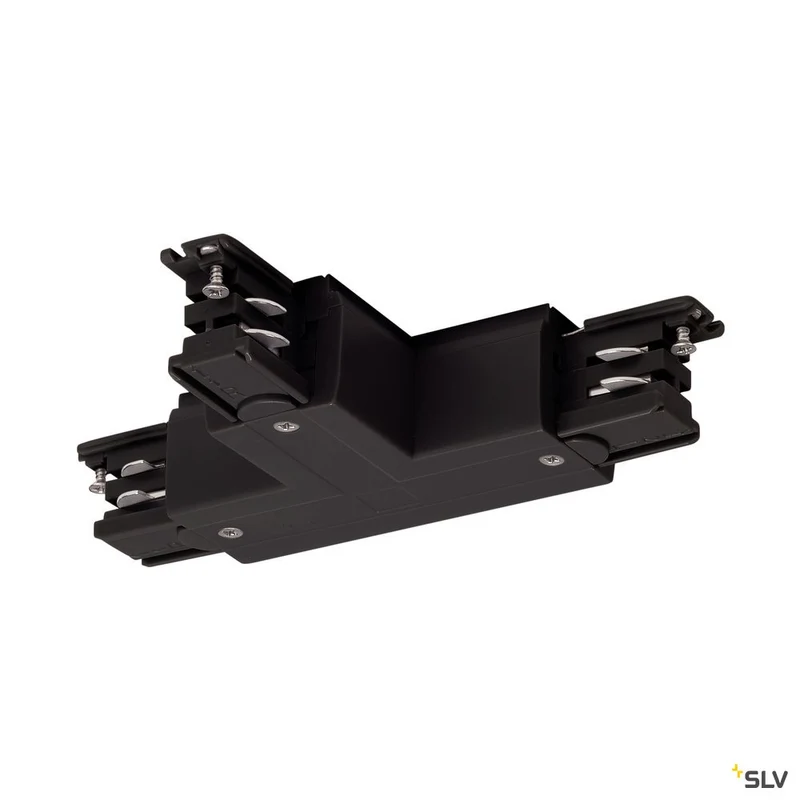 SLV T-Verbinder für S-TRACK 3P.- Schiene, Erde, L-Version, schwarz