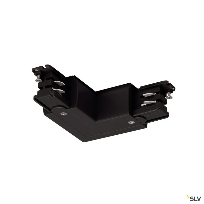 SLV L-Verbinder für S-TRACK 3P.- Schiene, Erde, R-Version, schwarz