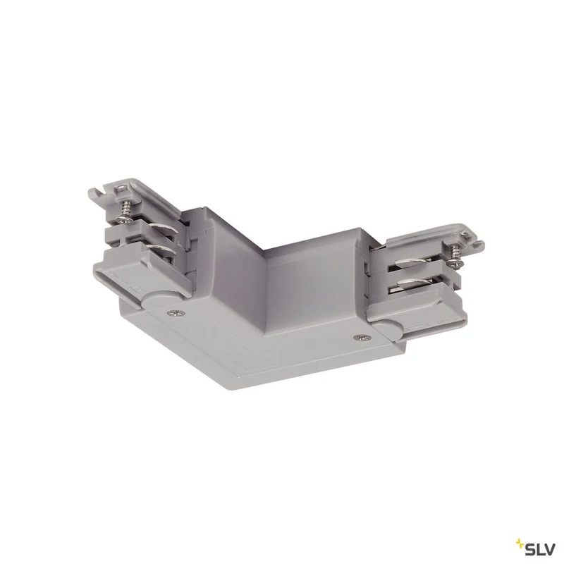 SLV L-Verbinder für S-TRACK 3P.- Schiene, Erde, L-Version, silbergrau