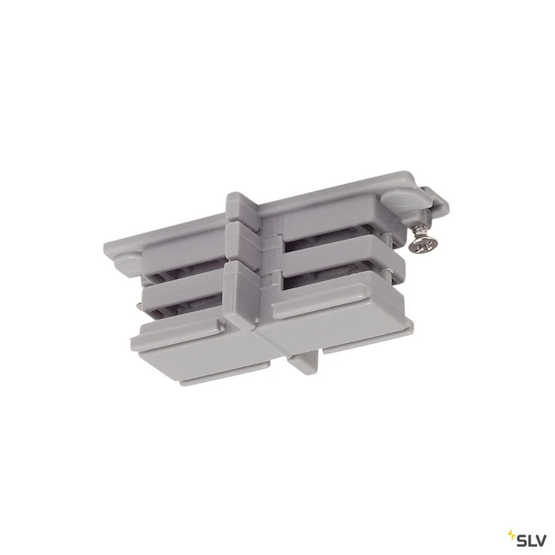 SLV Mini-Verbinder für S-TRACK 3P.-Schiene, isoliert silbergrau