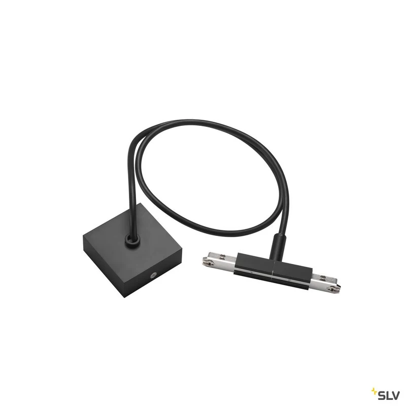 SLV MITTELEINSPEISER, für D-TRACK Hochvolt-Stromschiene 2Phasen, schwarz, mit 2m Kabel und Gehäuse