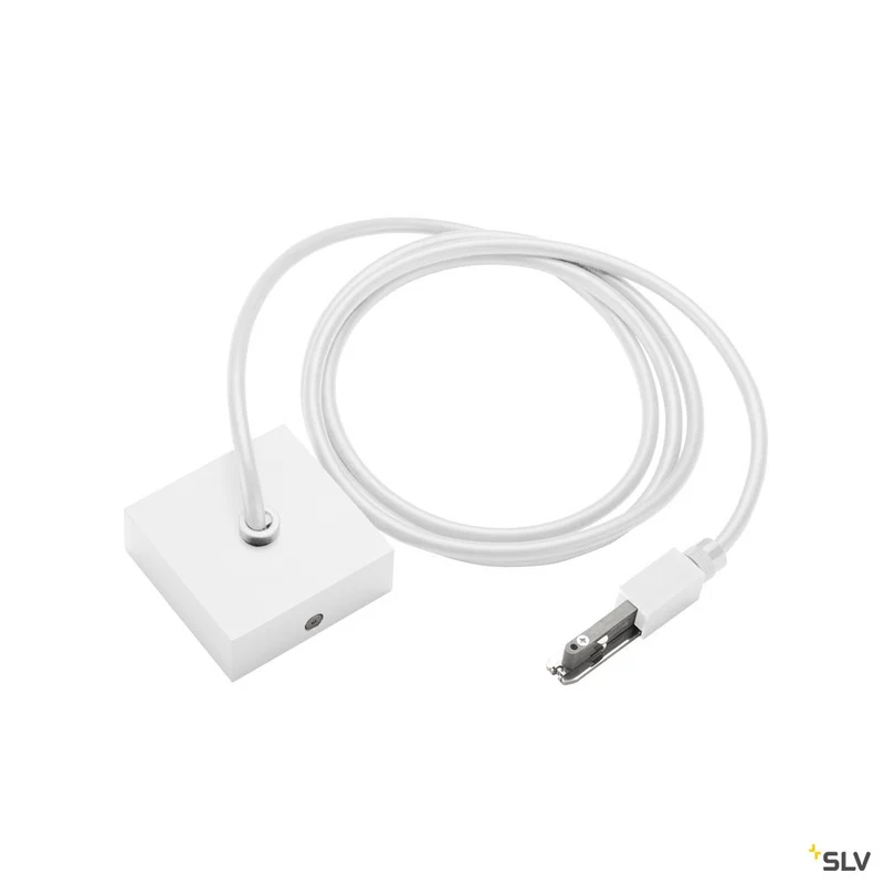 SLV EINSPEISER, für D-TRACK Hochvolt-Stromschiene 2Phasen, weiß, mit 2m Kabel und Gehäuse