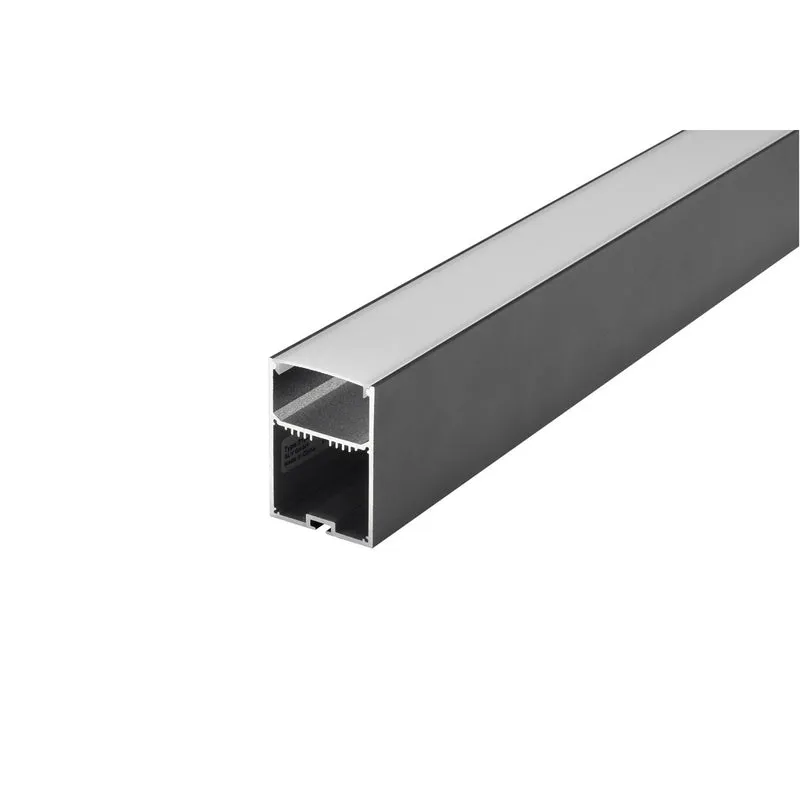 SLV GLENOS Profi-Profil 4970-100, mit Cover, mattschwarz, 1m