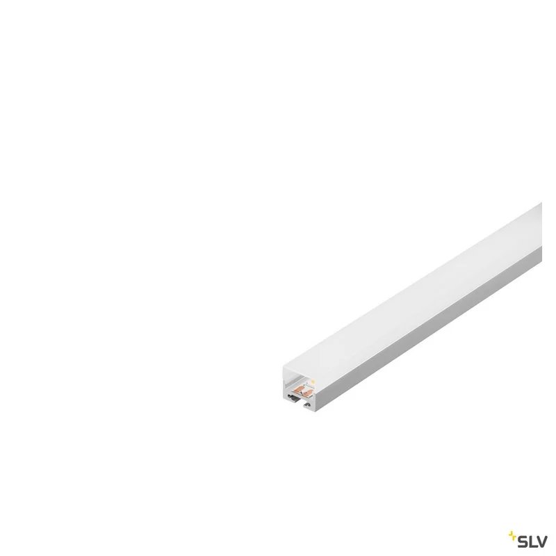 SLV GLENOS Profi-Profil 2020-200, alu eloxiert, 2m, mit weisser Abdeckung