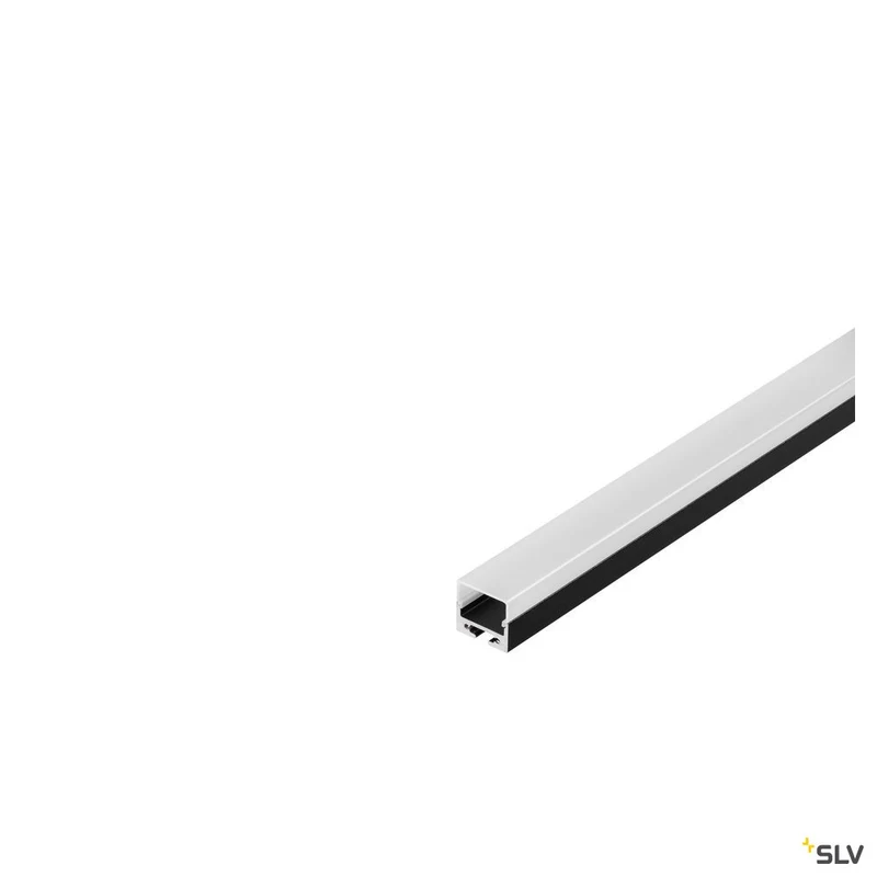 SLV GLENOS Profi-Profil 2020-200, schwarz, 2m, mit weisser Abdeckung