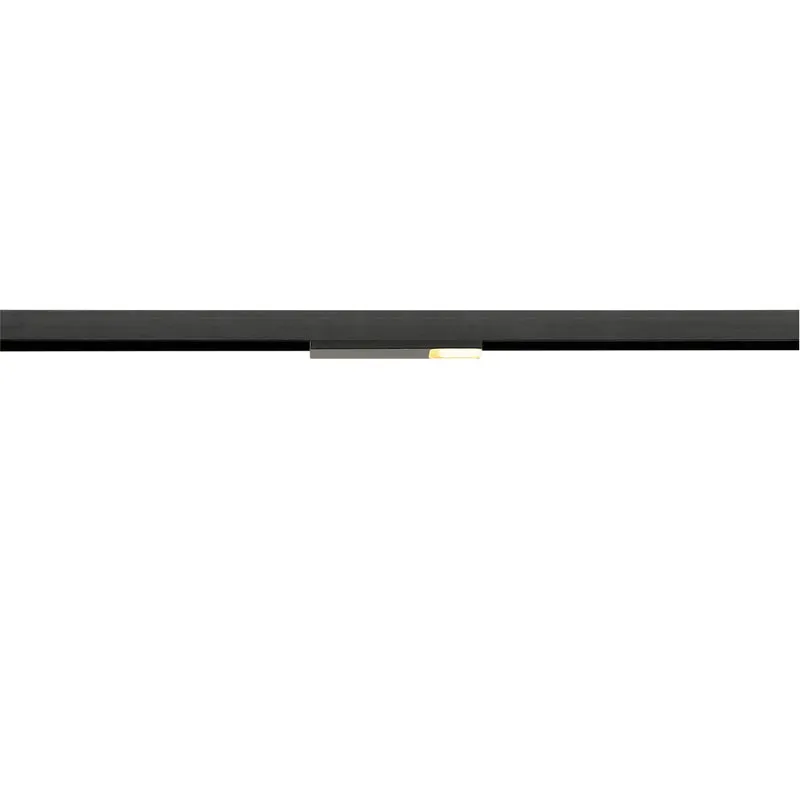 SLV M-TRACK, Flat Light für M-TRACK Niedervolt-Stromschiene Vitrinenschiene, schwarz, magnetisch, 4,8W