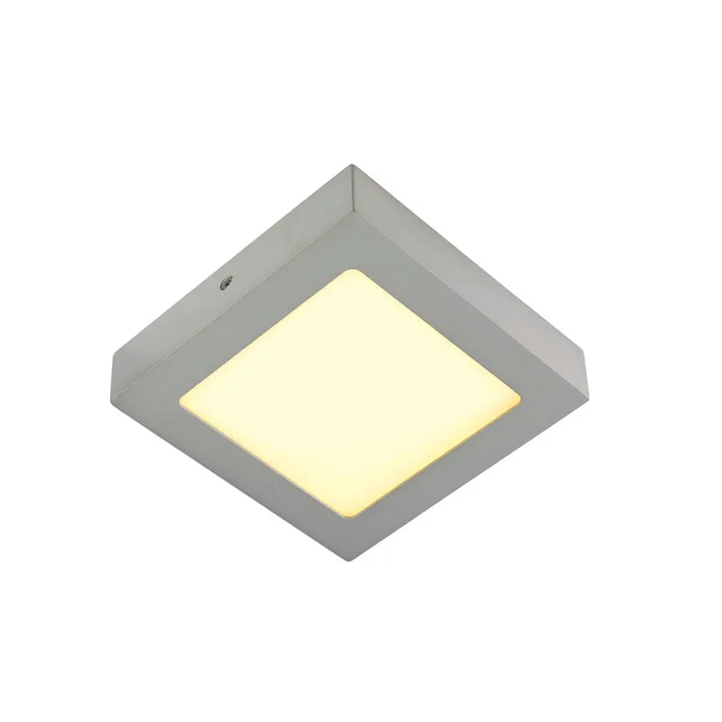 SLV SENSER Wand- und Decken- leuchte, eckig, silbergrau, 10W, 3000K