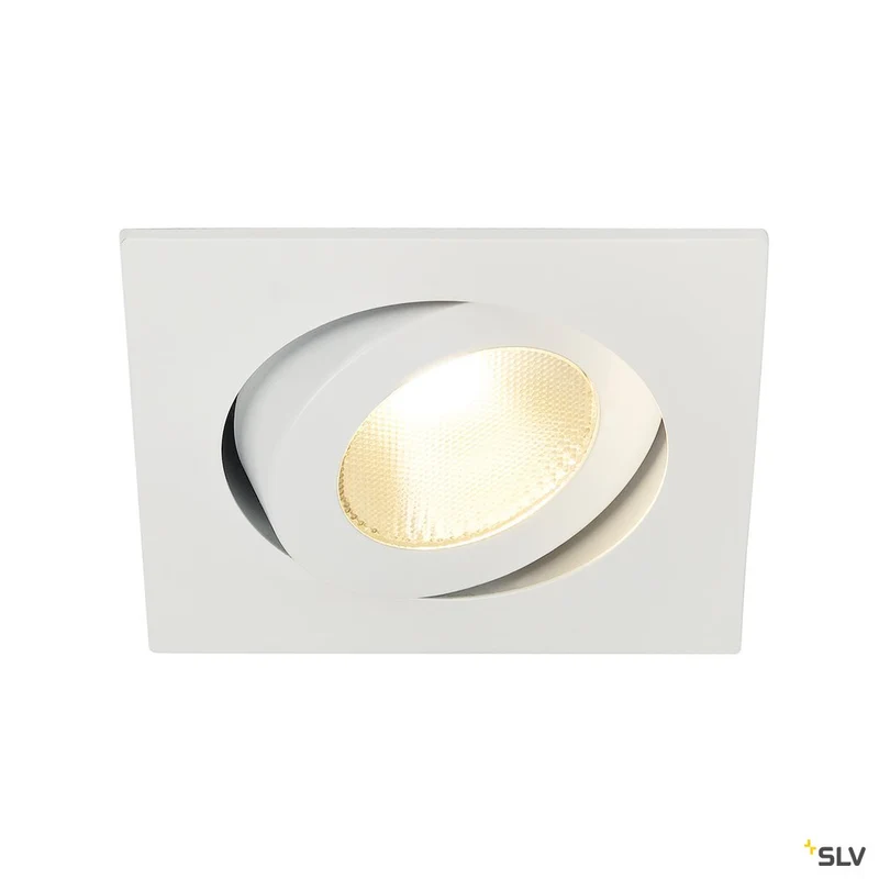 SLV CONTONE Downlight, schwenkbar, eckig, weiss, 13W LED, warmweiss