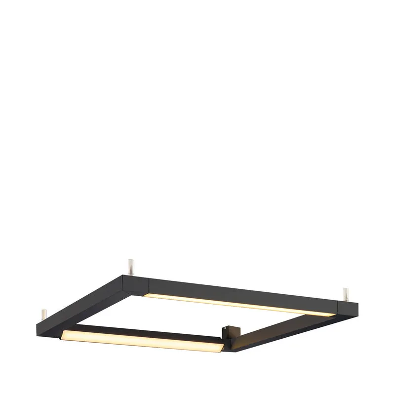 SLV OPEN GRILL LED, Double Twist Wand- und Deckenleuchte, eckig, schwarz