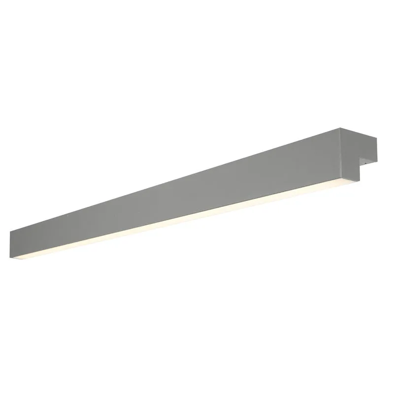 SLV L-LINE 120 LED, Wand- und Deckenleuchte, IP44, 3000K, 3000lm, mausgrau
