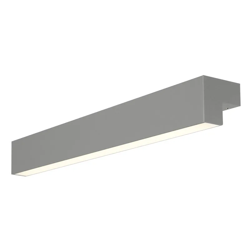 SLV L-LINE 60 LED, Wand- und Deckenleuchte, IP44, 3000K, 1500lm, mausgrau