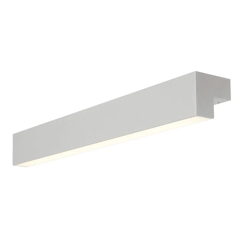 SLV L-LINE 60 LED, Wand- und Deckenleuchte, IP44, 3000K, 1500lm, silber