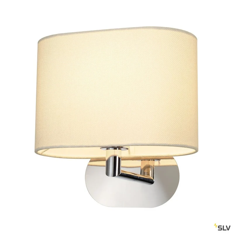 SLV SOPRANA OVAL Wandleuchte WL-1, weisses Textil, E27, max. 60W