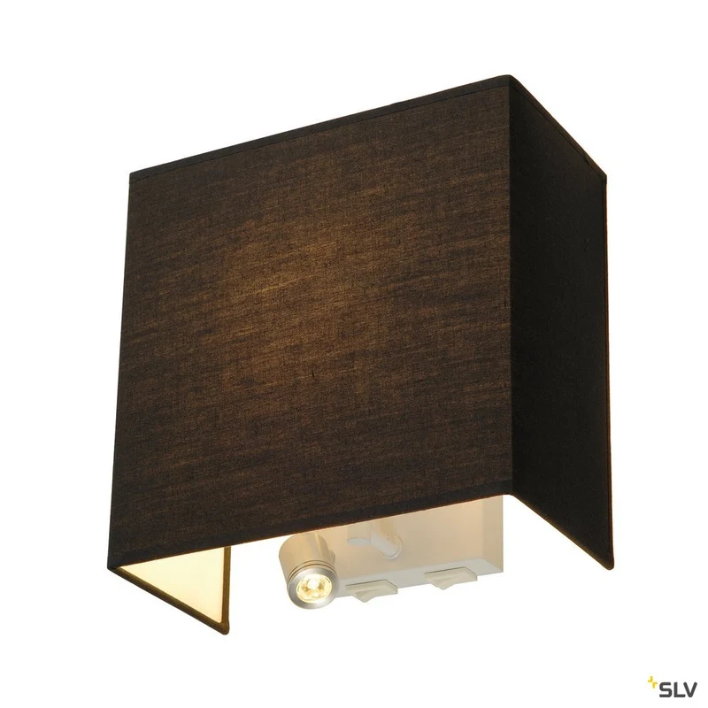SLV ACCANTO LEDspot Wandleuchte, schwarz, E27, LED 3000K, max. 24W