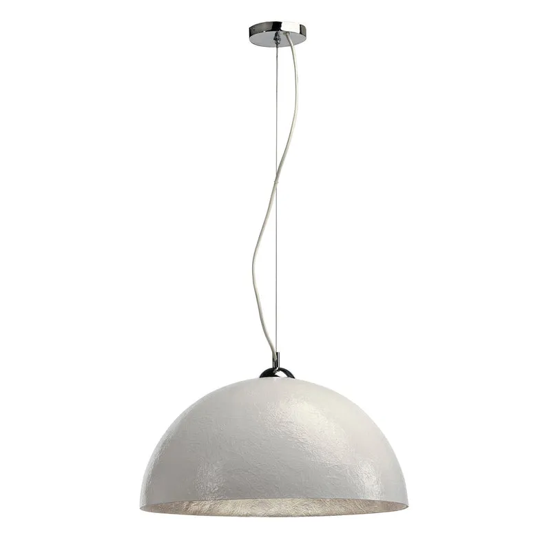 SLV FORCHINI Pendelleuchte, PD-1, rund, weiss/silber, E27, max. 40W