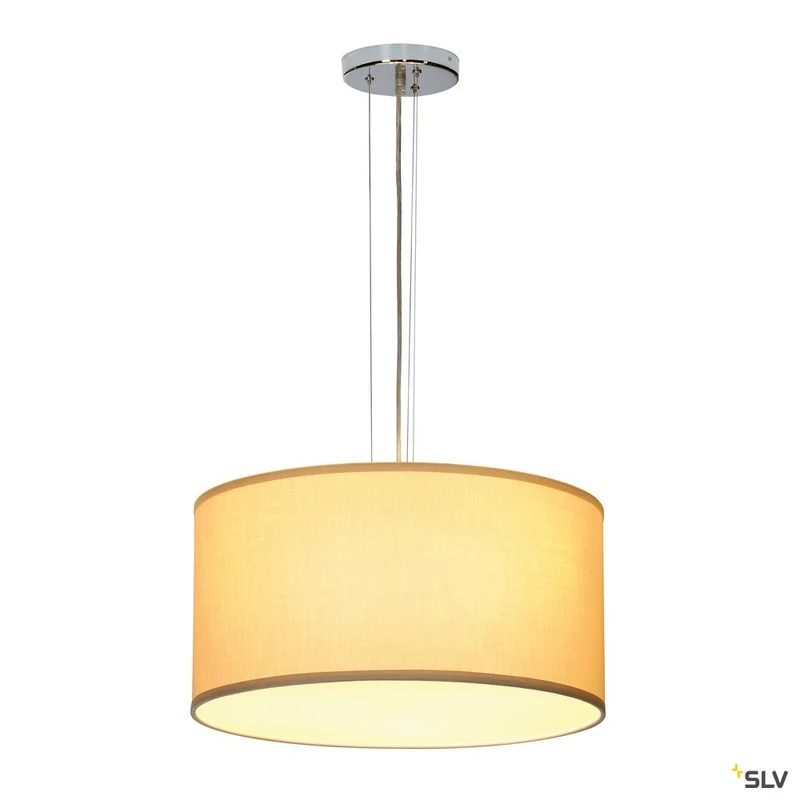 SLV SOPRANA Pendelleuchte, PD-5, rund, beiges Textil, 3xE27, max. 3x60W