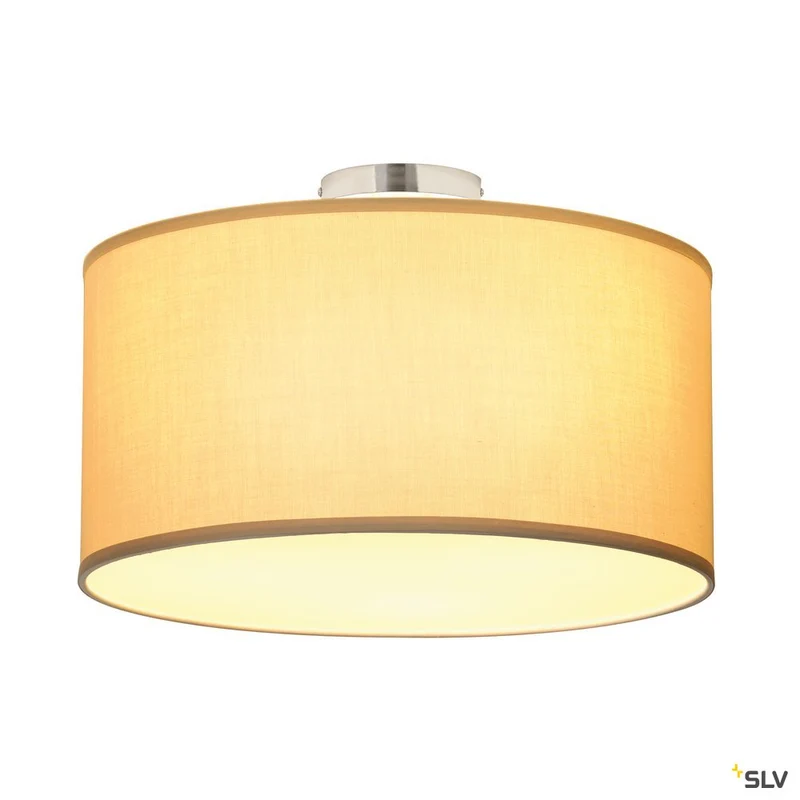 SLV SOPRANA Deckenleuchte, CL-1, rund, beiges Textil, E27, max. 3x60W