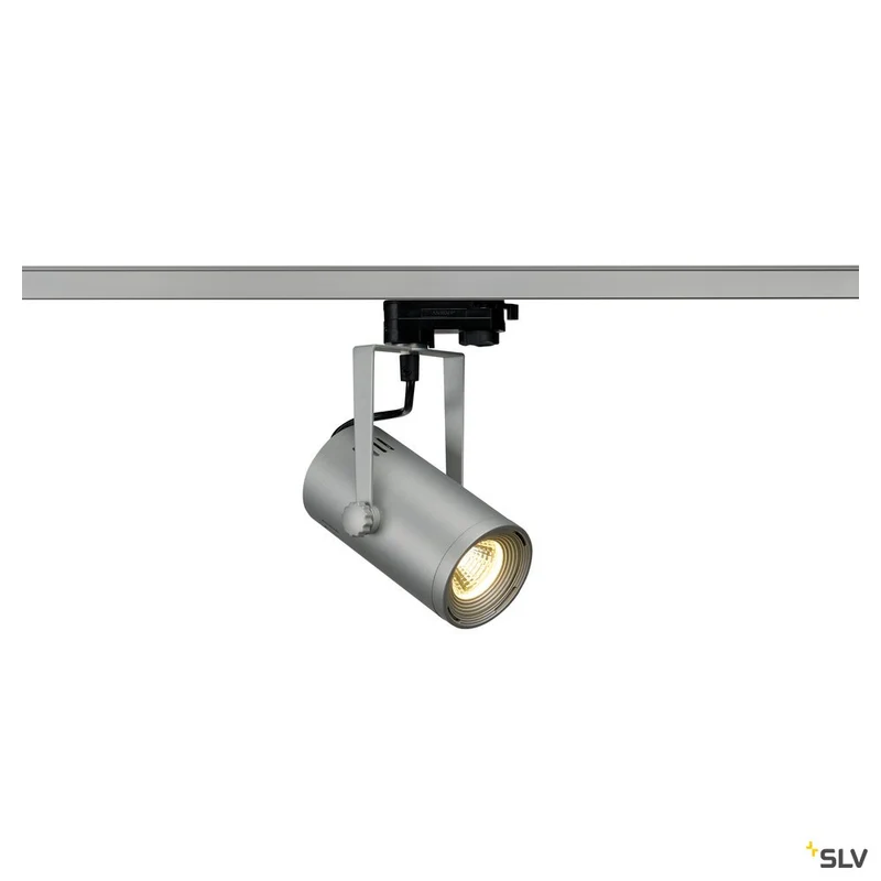 SLV Stromschienenstrahler EURO small 9W COB grau 3000K 36° 3Phas