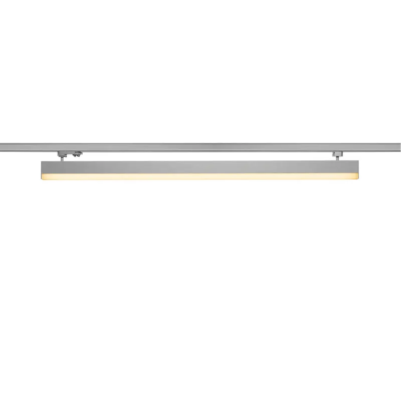 SLV SIGHT, für Hochvolt-Stromschienen 3Phasen, LED, 3000K, silbergrau, L/B/H 114/4,5/12 cm, inkl. 3 Phasen-Adapter