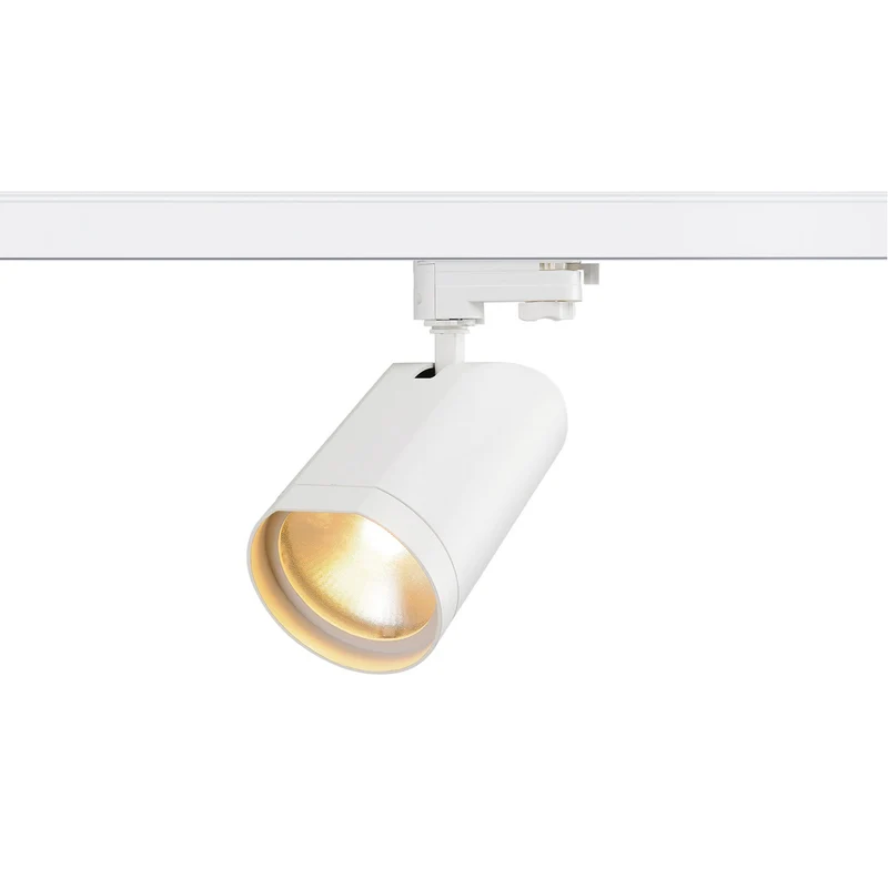 SLV BILAS SPOT 25° LED, rund, mattweiss, 15W, 2700K, inkl. 3P.-Adapter