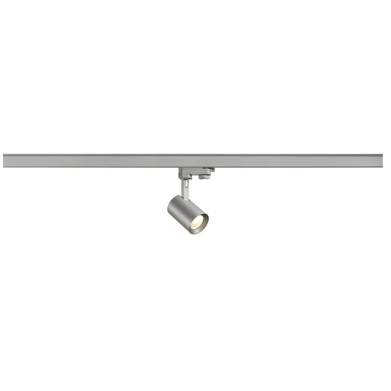 SLV DEBASTO 7W LED COB SPOT, rund silbergrau, 3.000K, inkl. 3P.-Adapter