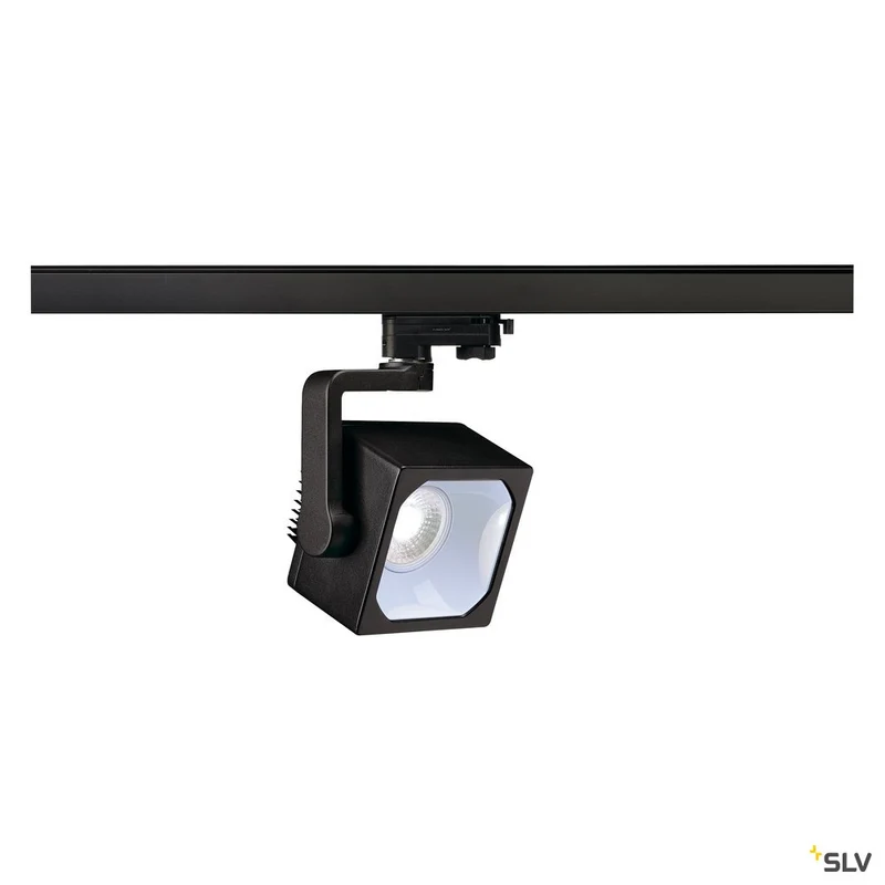SLV EURO CUBE Spot, schwarz, 90°, 4000K, CRI90, inkl. 3P.-Adapter