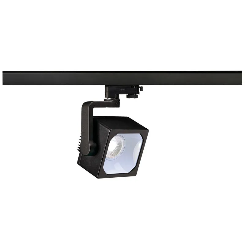 SLV EURO CUBE Spot, schwarz, 30°, 4000K, CRI90, inkl. 3P.-Adapter
