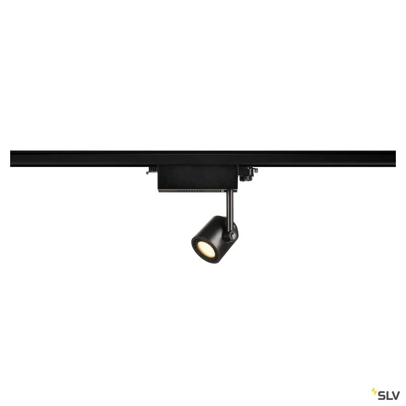 SLV SUPROS 78 Track LED, rund, schwarz, 3000K, 60° Linse, inkl. 3P.-Adapter