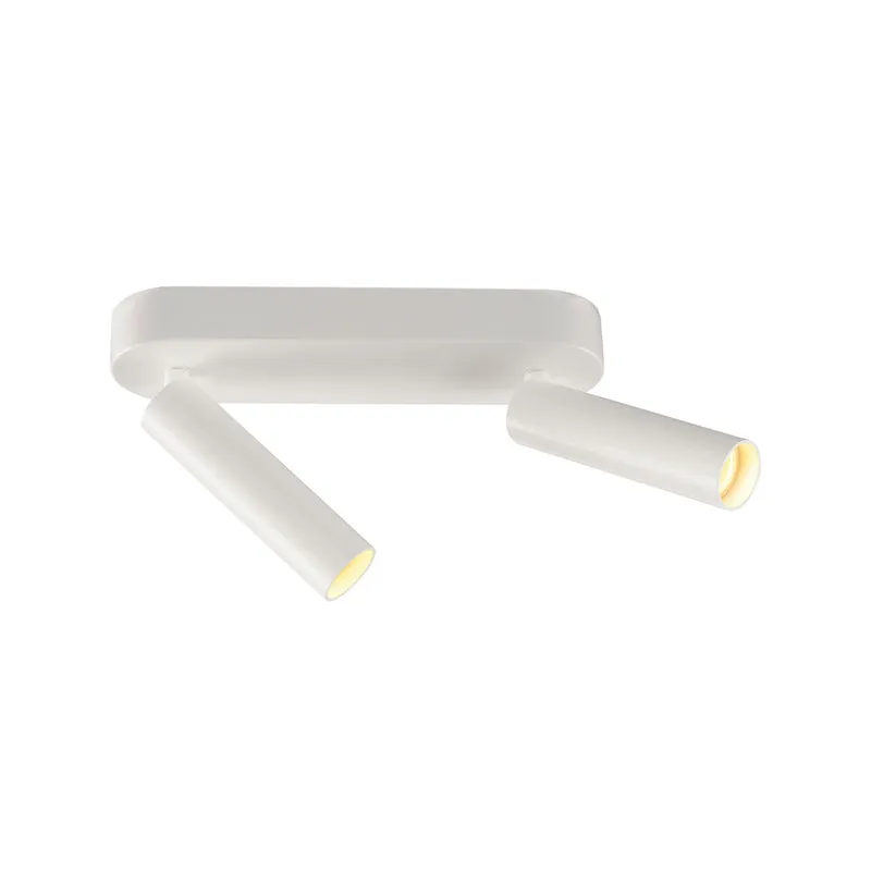SLV MILAN Double Spot, Wand- und Deckenleuchte, rund, weiss, 2x7,5W LED, 3000K, dimmbar