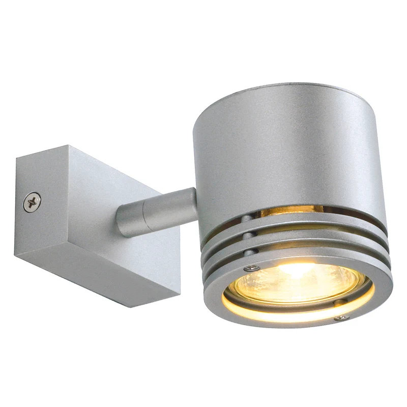 SLV Wandleuchte ENNA rund grau GU10 50W
