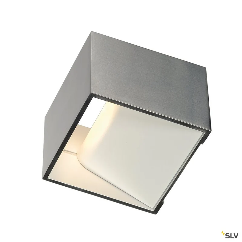 SLV LOGS IN Wandleuchte, eckig, aluminium brushed, 5W LED, 3000K