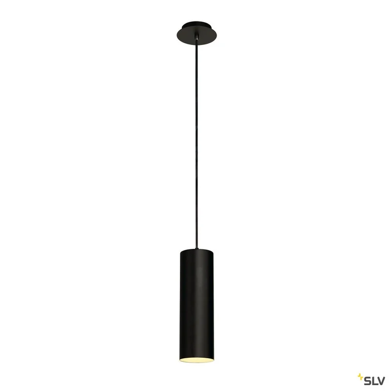 SLV ENOLA Pendelleuchte, rund, schwarz, E27, max. 60W