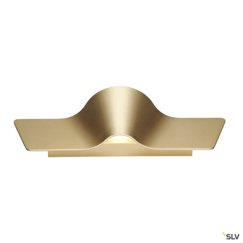 SLV WAVE WALL Wandleuchte, messing, soft gebürstet, 2x9W LED, 3000K