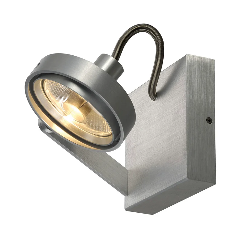 SLV KALU II ES111 Wand- und Deckenleuchte, alu gebürstet, GU10, max. 50W
