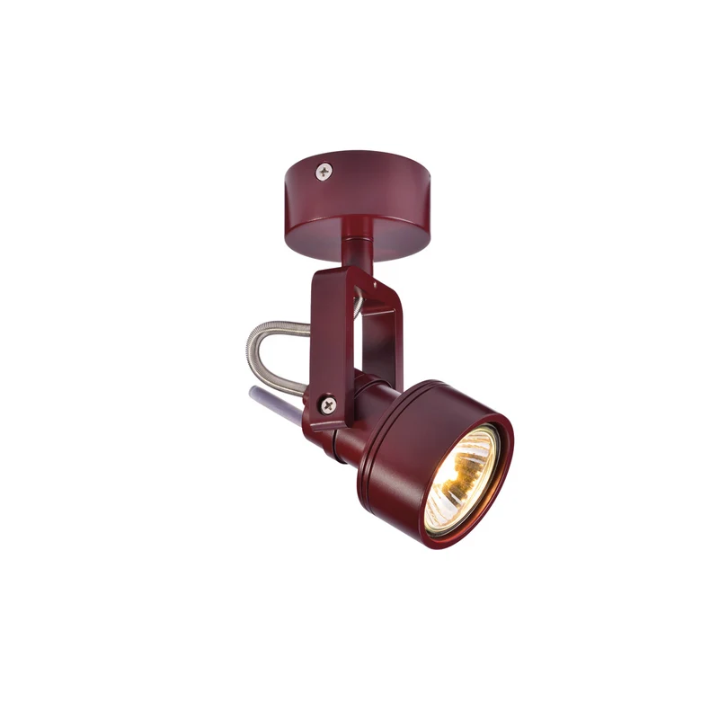 SLV INDA SPOT GU10 Wand- und Deckenleuchte, weinrot, max. 50W
