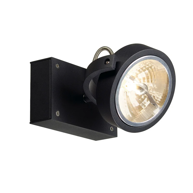 SLV KALU 1 Wand- und Deckenleuchte mattschwarz, QRB111, max. 50W