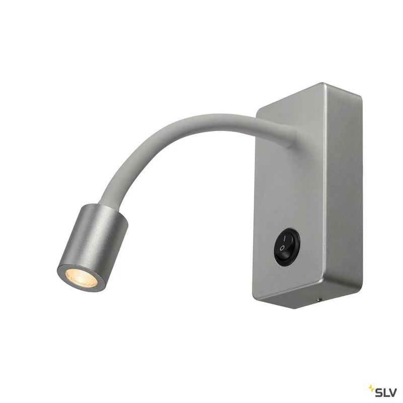 SLV PIPOFLEX Wandleuchte, silbergrau, 4W LED, 3000K